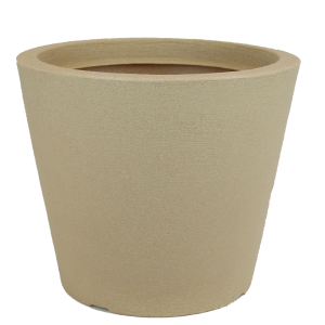 Vaso Cone Baixo Riscatto Areia – 37,5cm X 31,5cm – Nº 01 - Vogue