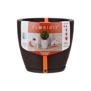 Vaso Amsterdã Grafiato Marrom Stone Effect - 49cm X 55cm - Floridis