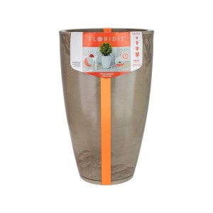 Vaso Amsterdã Marmorato Bege - 27cm X 28cm - Floridis